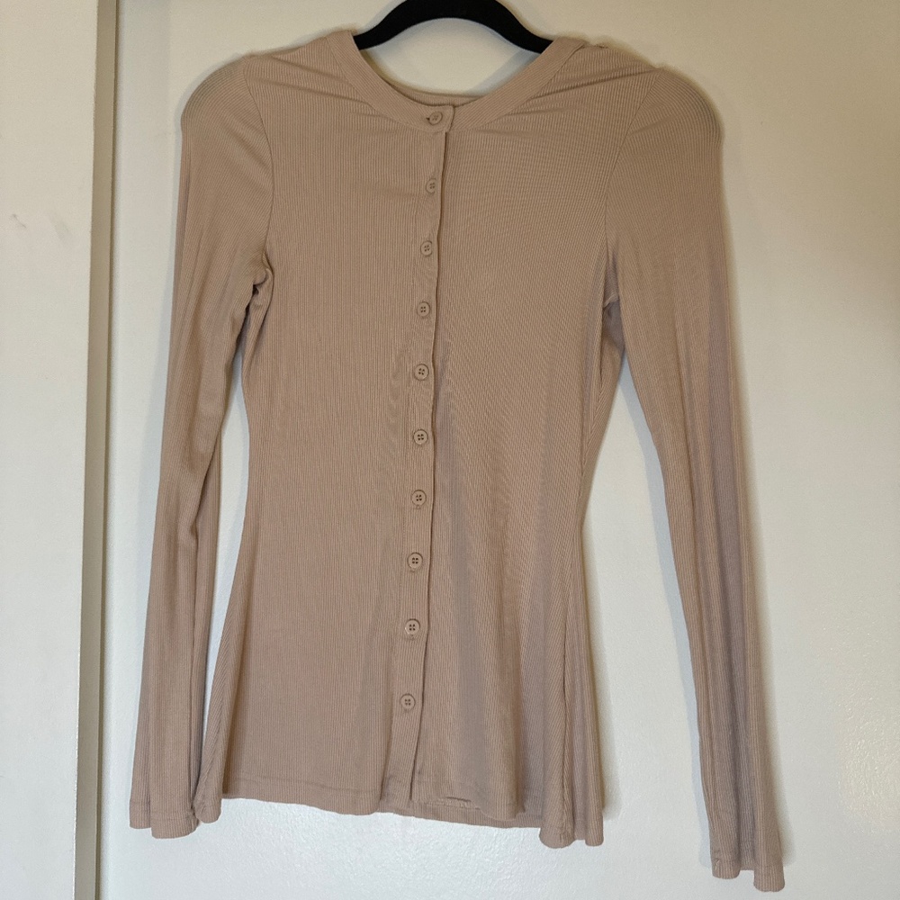 Sasha button down tank in nude